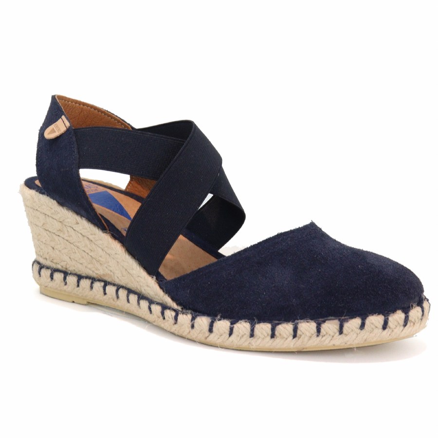 navy ladies wedge sandals